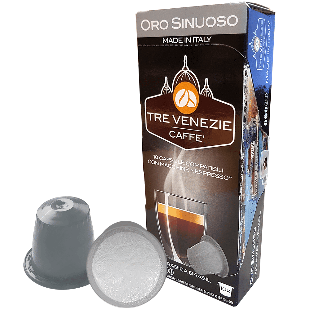 80 Oro Sinuoso Nespresso Compatible Pods by Tre Venezie with free ...