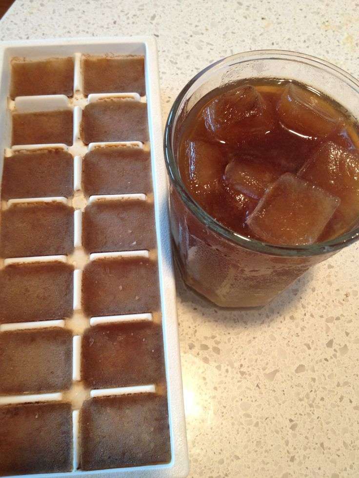 A great way to make iced coffee using leftover coffee ...