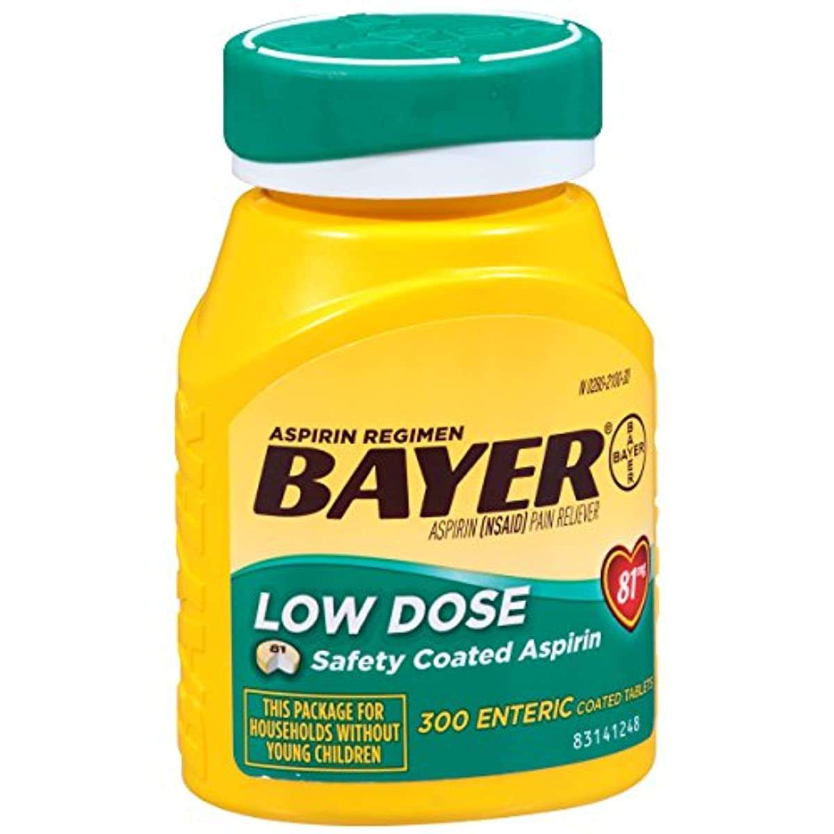 Bayer Aspirin Regimen, Low Dose (81 mg), Enteric Coated ...