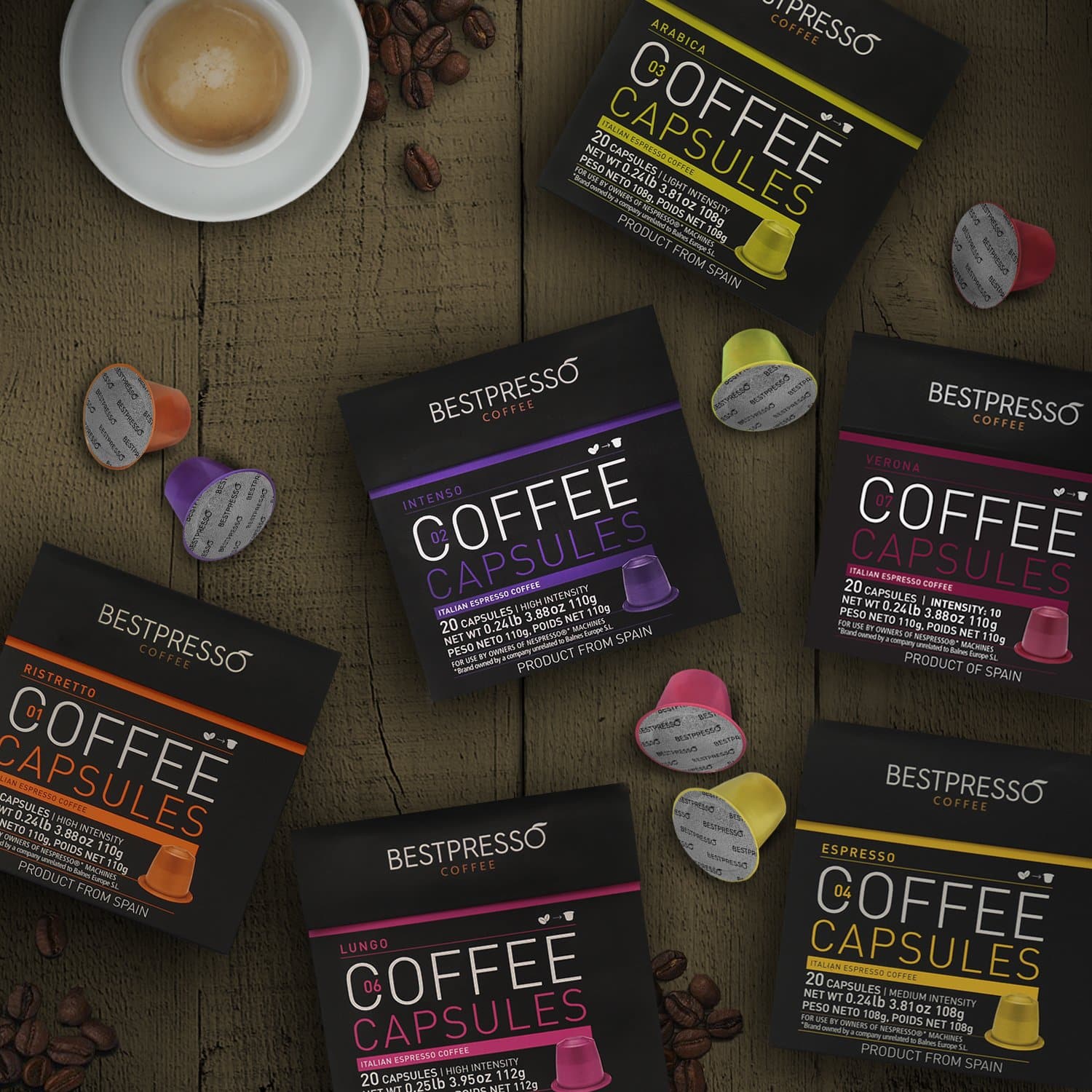Bestpresso Coffee for Nespresso OriginalLine Machine 120 pods Certified ...