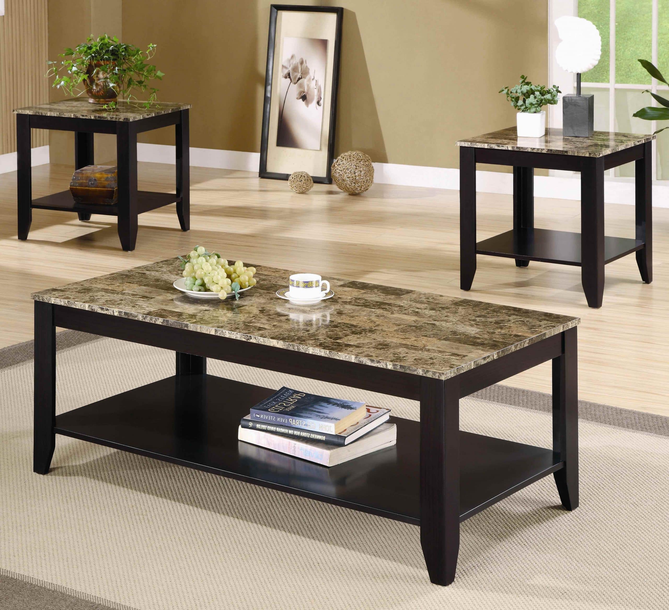 Black Coffee And End Table Sets Furniture