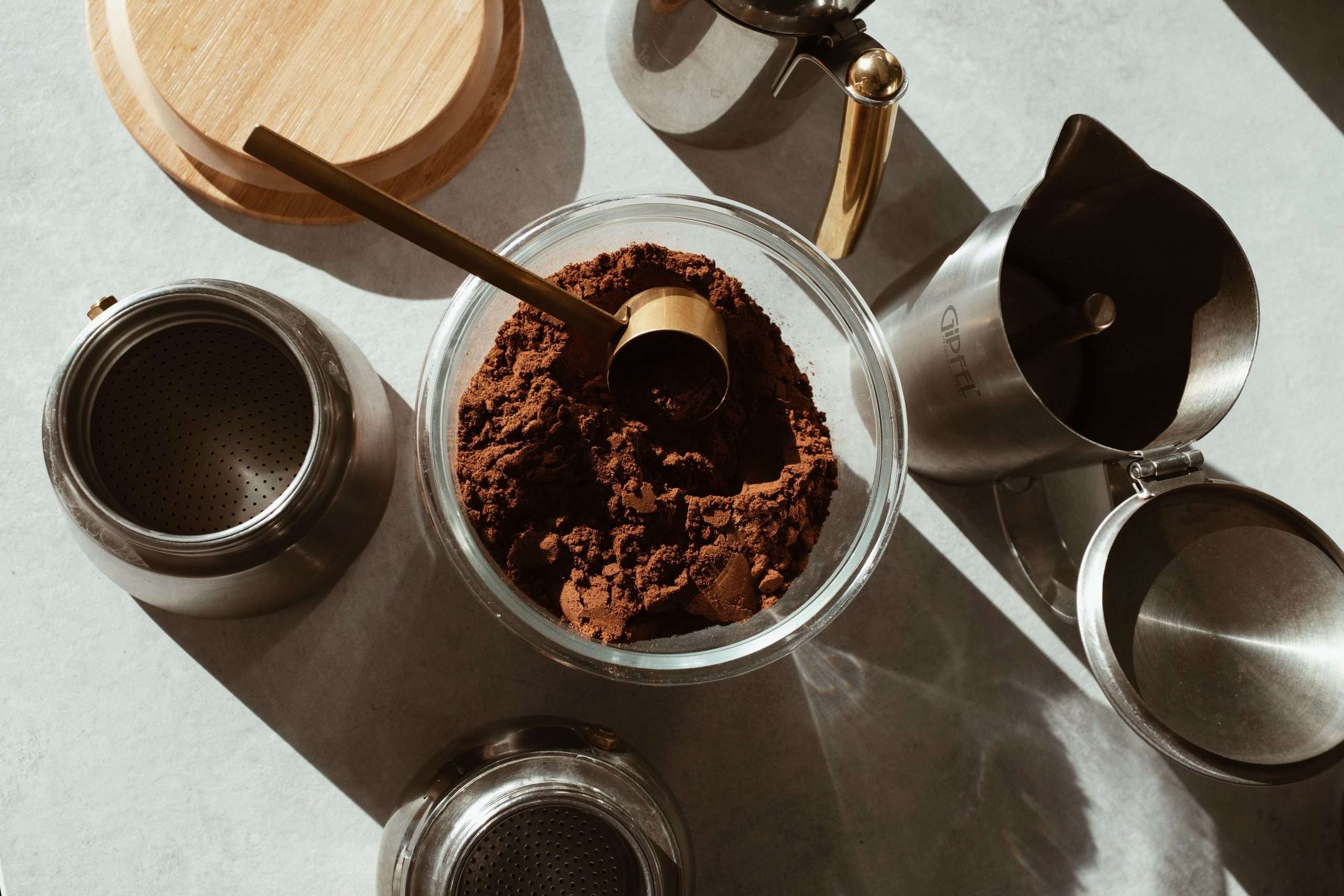 Coffee Powder on Clear Jar Â· Free Stock Photo