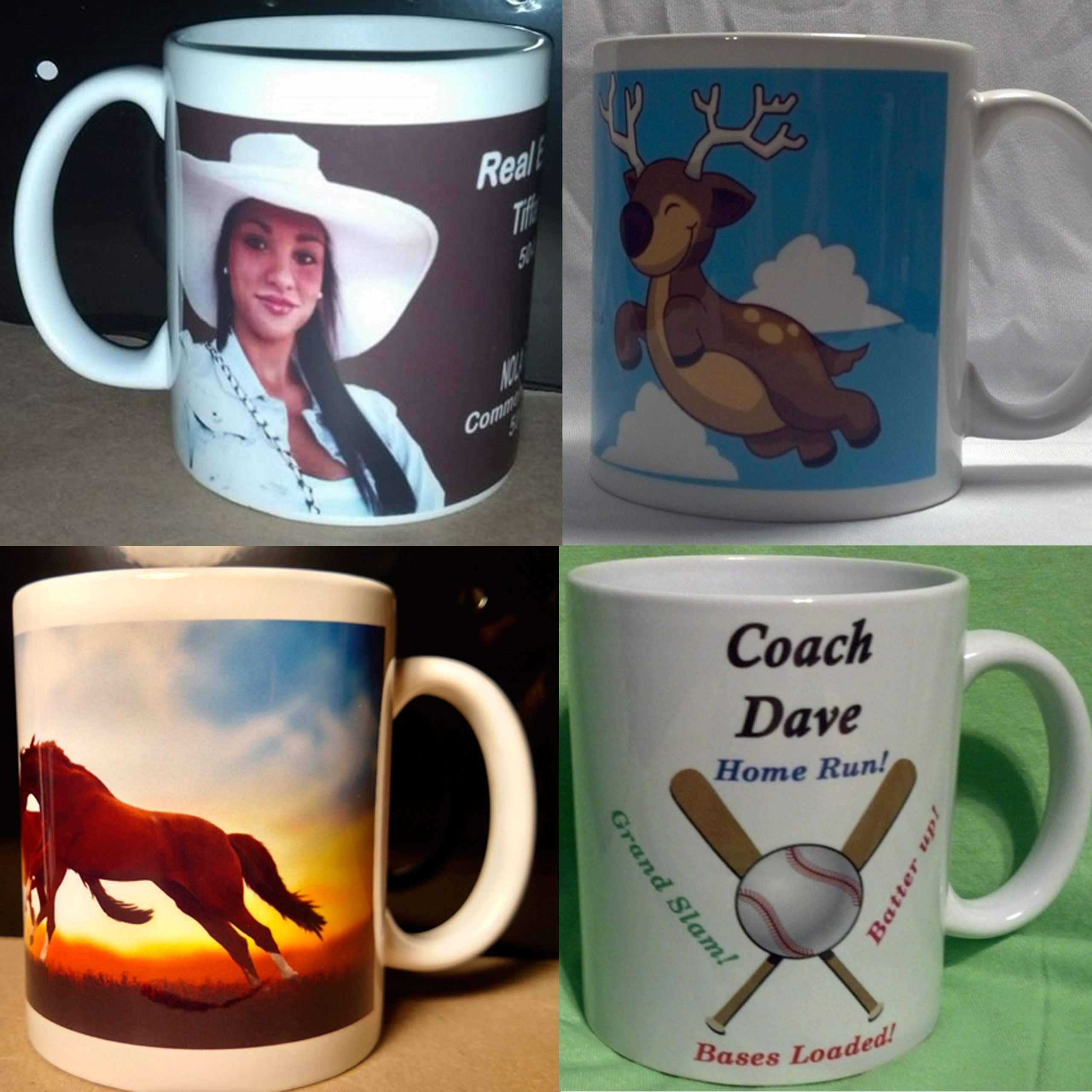 Custom printed ceramic coffee mugs