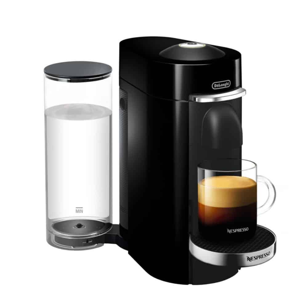 DeLonghi Nespresso Vertuo Plus Deluxe Black Coffee and Espresso Machine ...