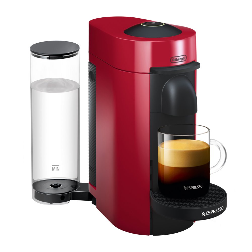 DeLonghi Nespresso Vertuo Plus Red Coffee and Espresso Machine with ...