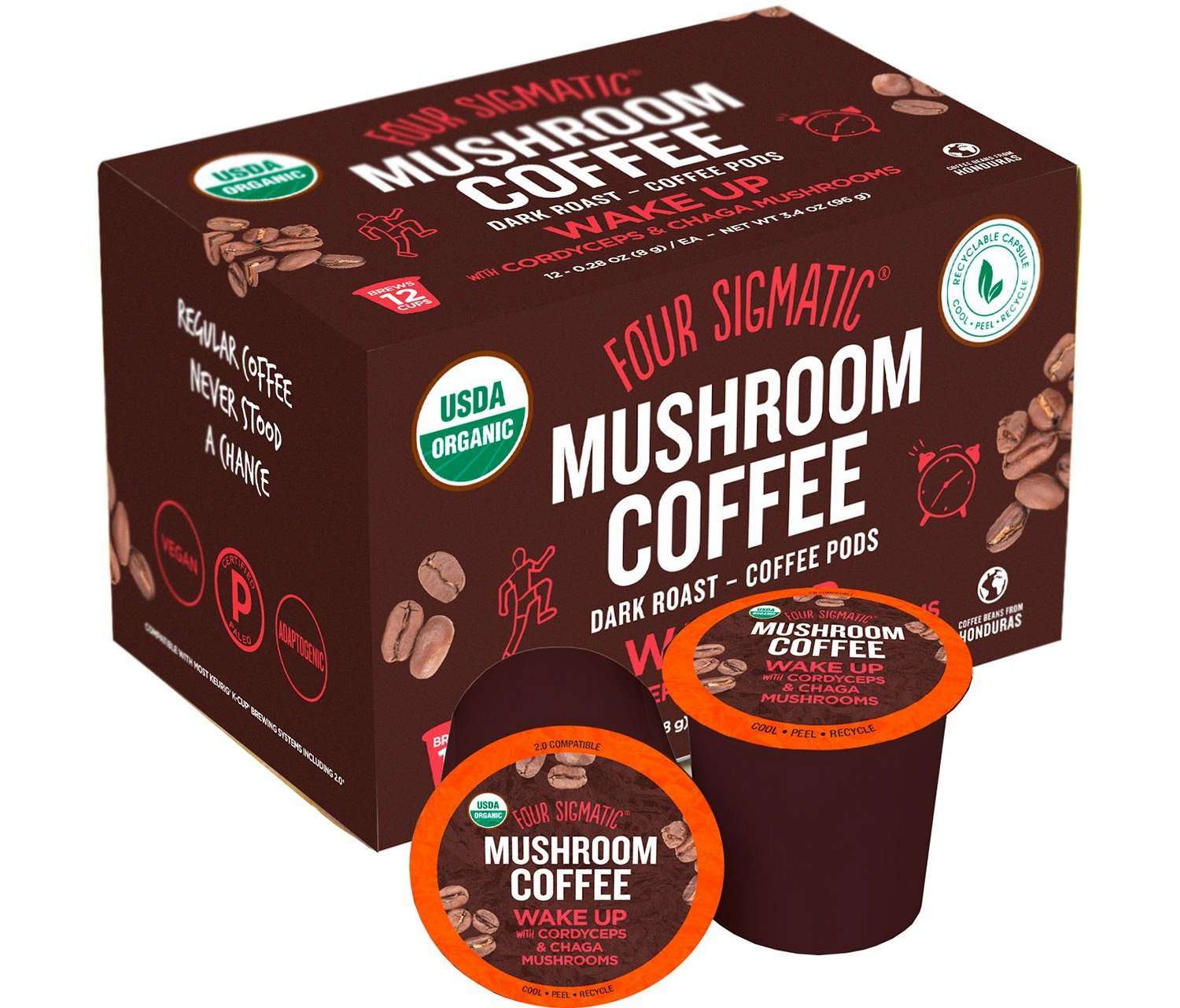 Four Sigmatic Mushroom KCup Coffee Pods with Chaga and ...