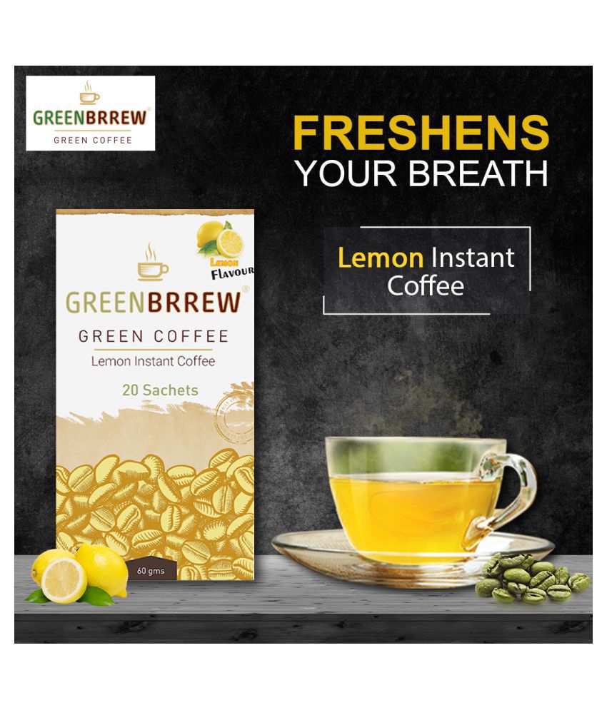GreenBrrew Instant Green Coffee (Lemon) for Weight Loss 300 gm ...