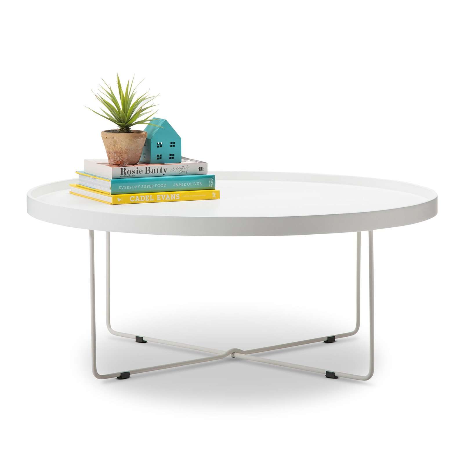 Hover White Round Tray Coffee Table