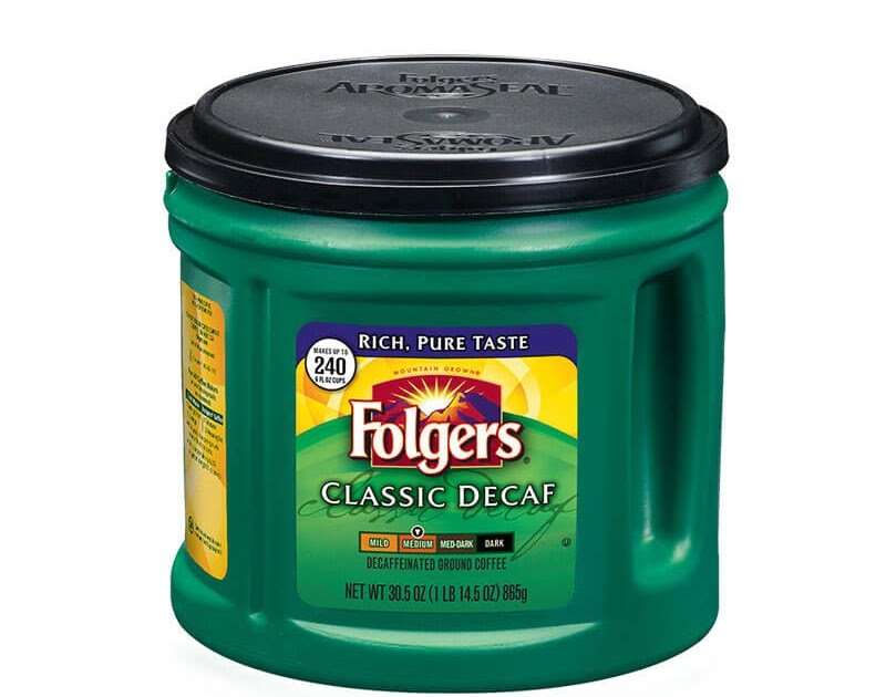 How Much Caffeine Is In A 10oz Cup Of Folgers Coffee