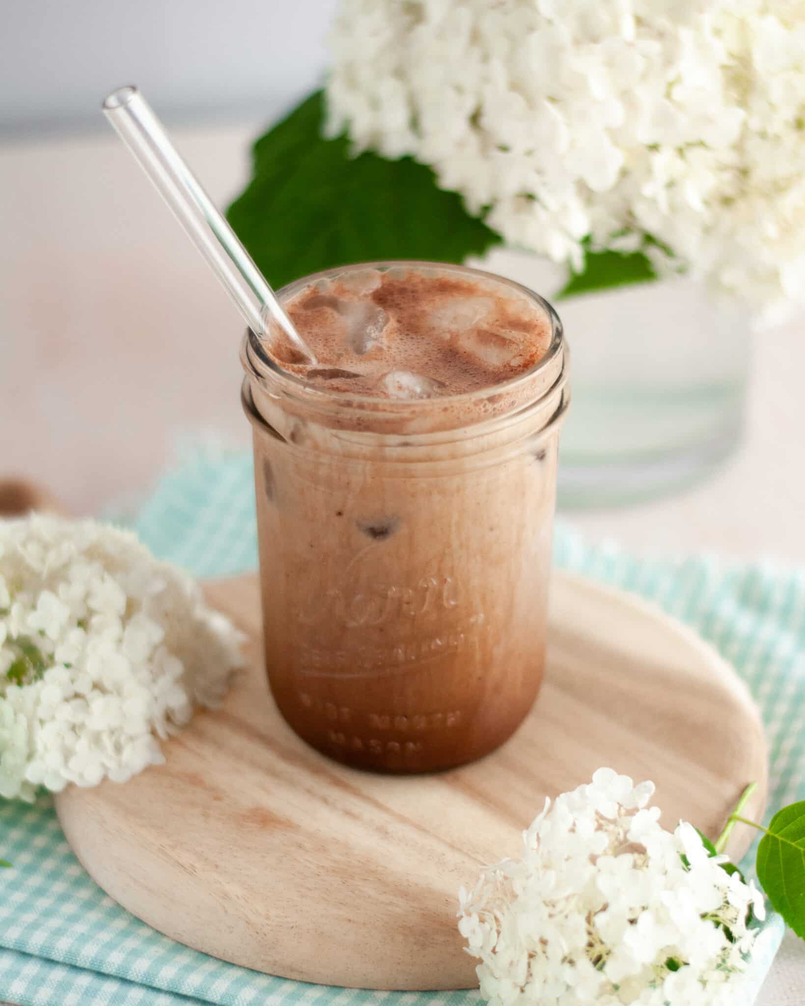 Iced Chocolate Almond Milk Shaken Espresso (Starbucks Copycat)