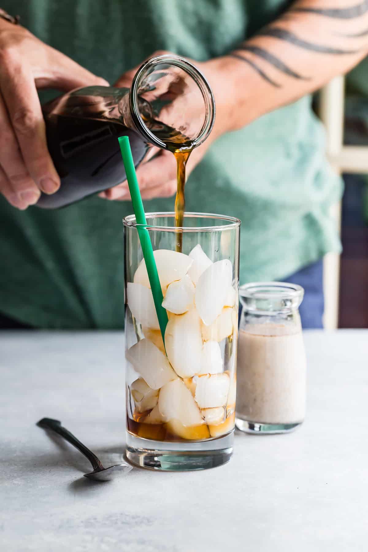 Iced Coffee with Vanilla Cardamom Almond Milk