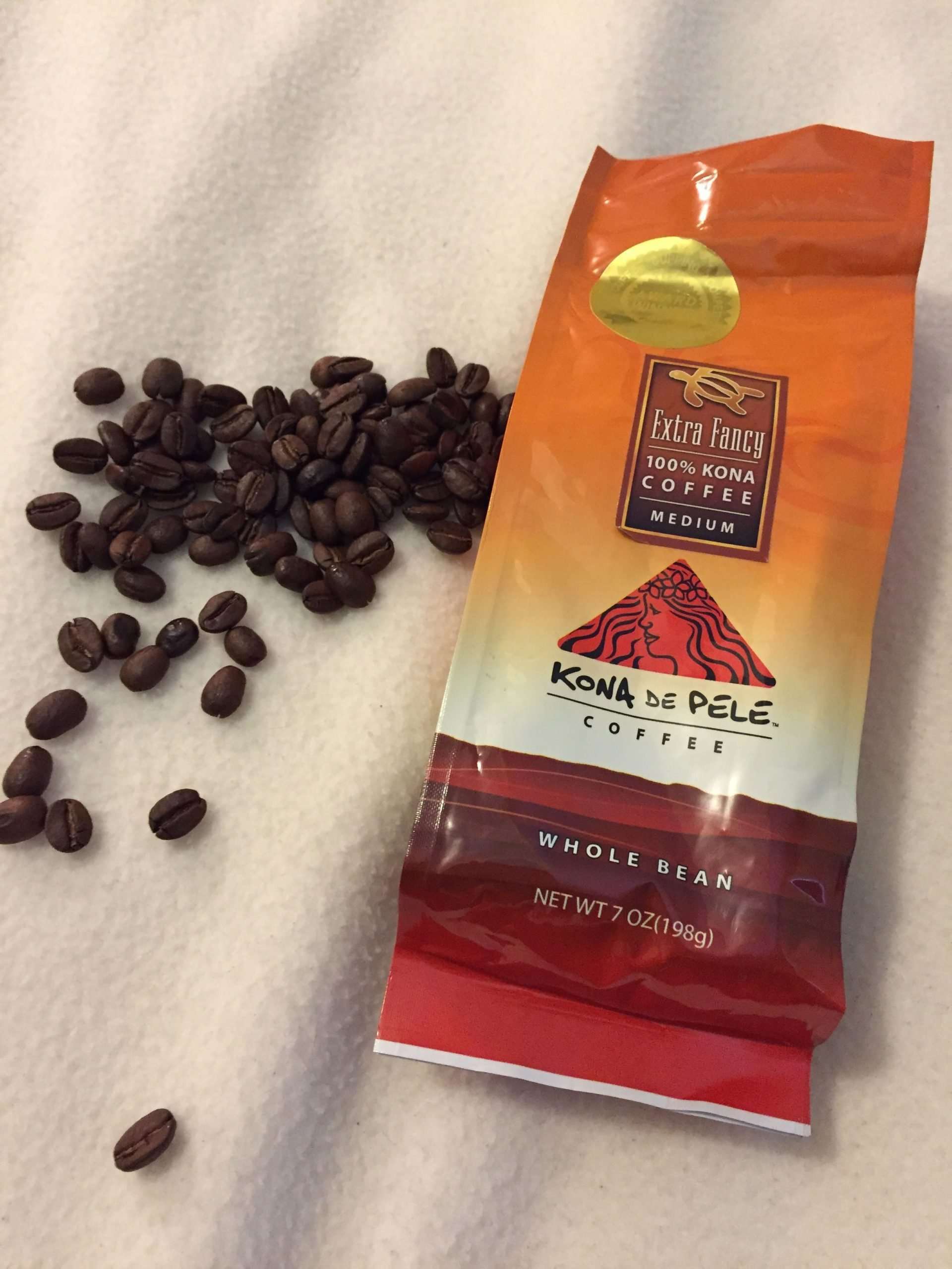 Kona coffee beans from Hawaii