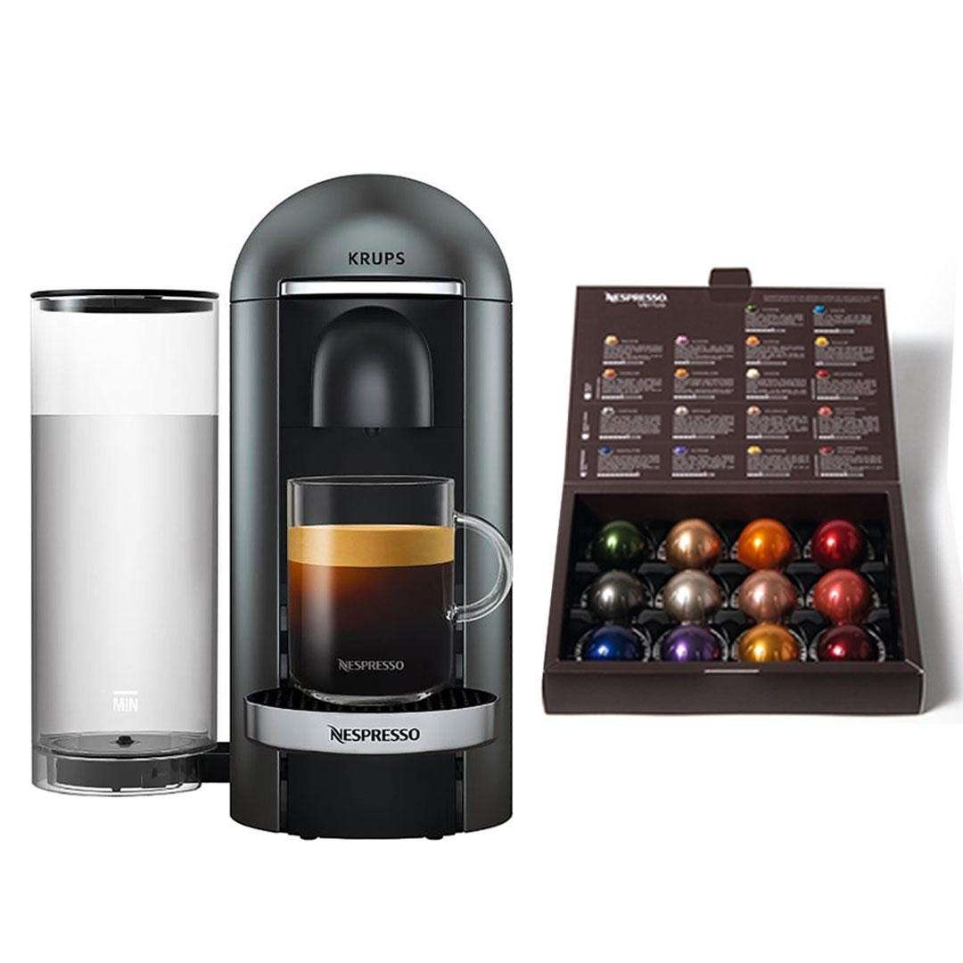 Krups Nespresso Vertuo Plus XN900T40 Coffee Machine With Coffee Pods ...