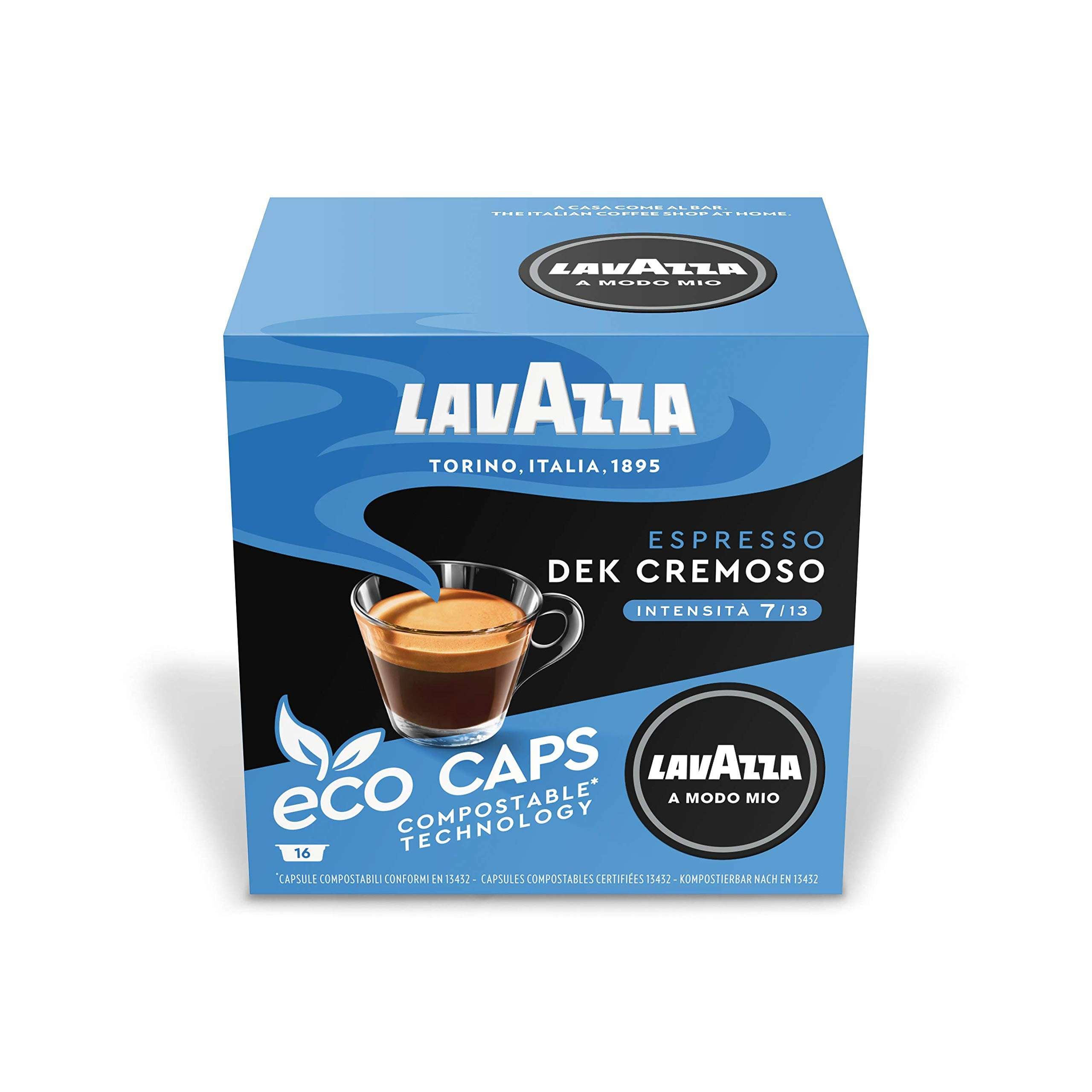 Lavazza A Modo Mio Dek Cremoso Coffee Capsules (4 Packs of ...