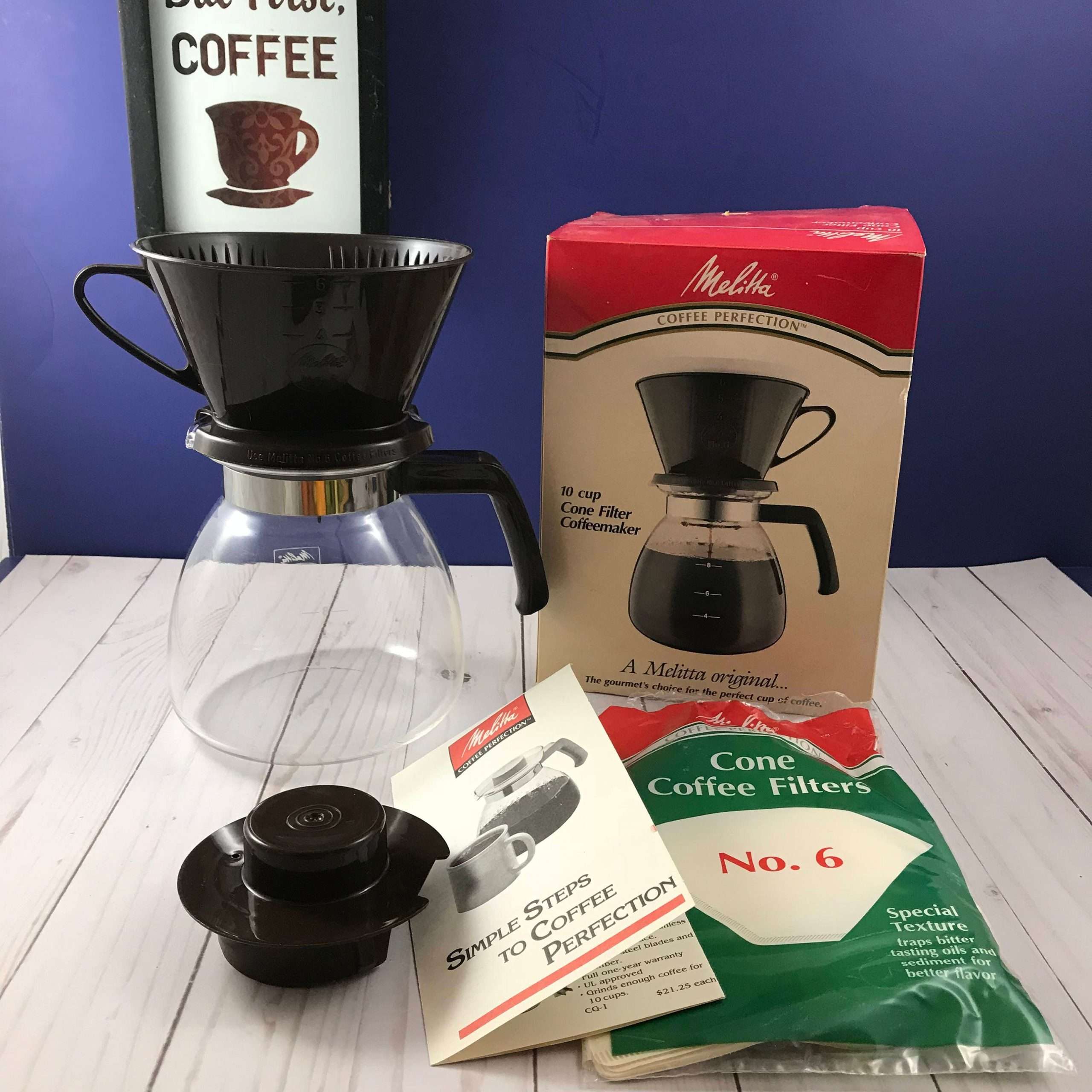 Melitta Cone Filter Pour Over Coffee Maker