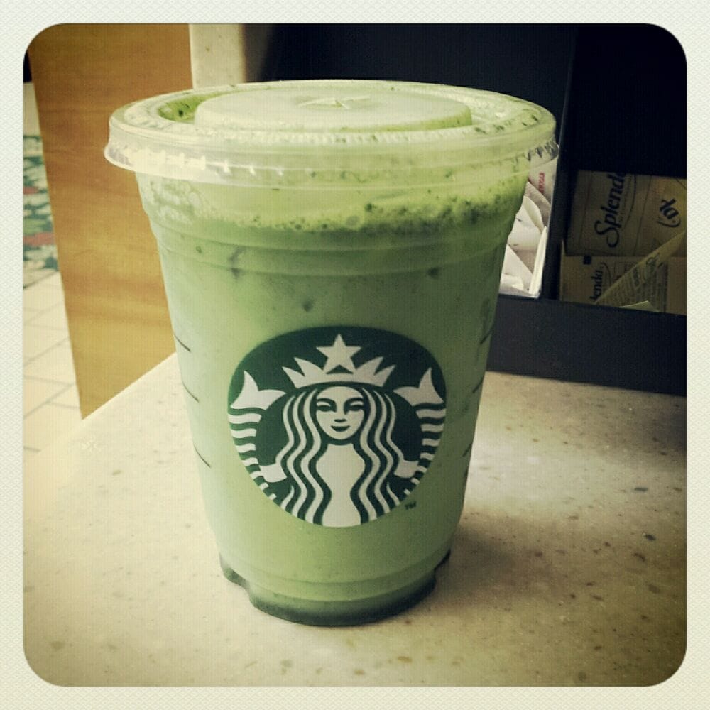 Mmm...iced green tea latte.