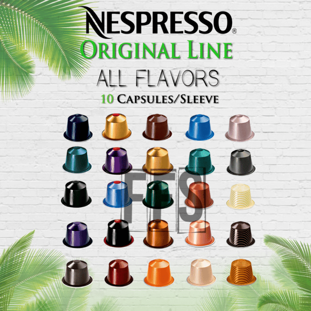 Nespresso Coffee 10 Pods Original Line Capsules 1 Sleeve All Flavor ...
