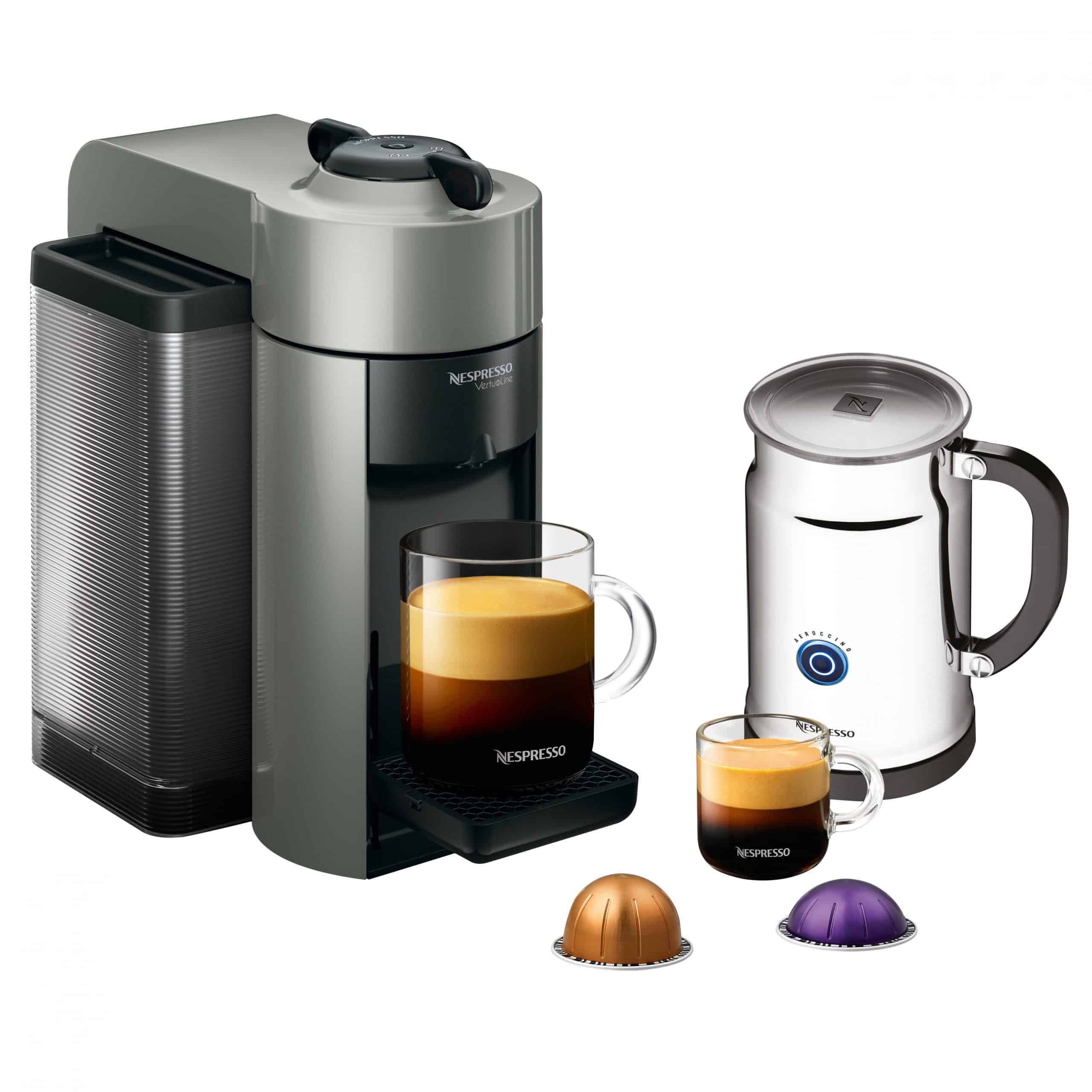 Nespresso Evoluo Coffee &  Espresso Maker with Aeroccino + Milk Frother ...