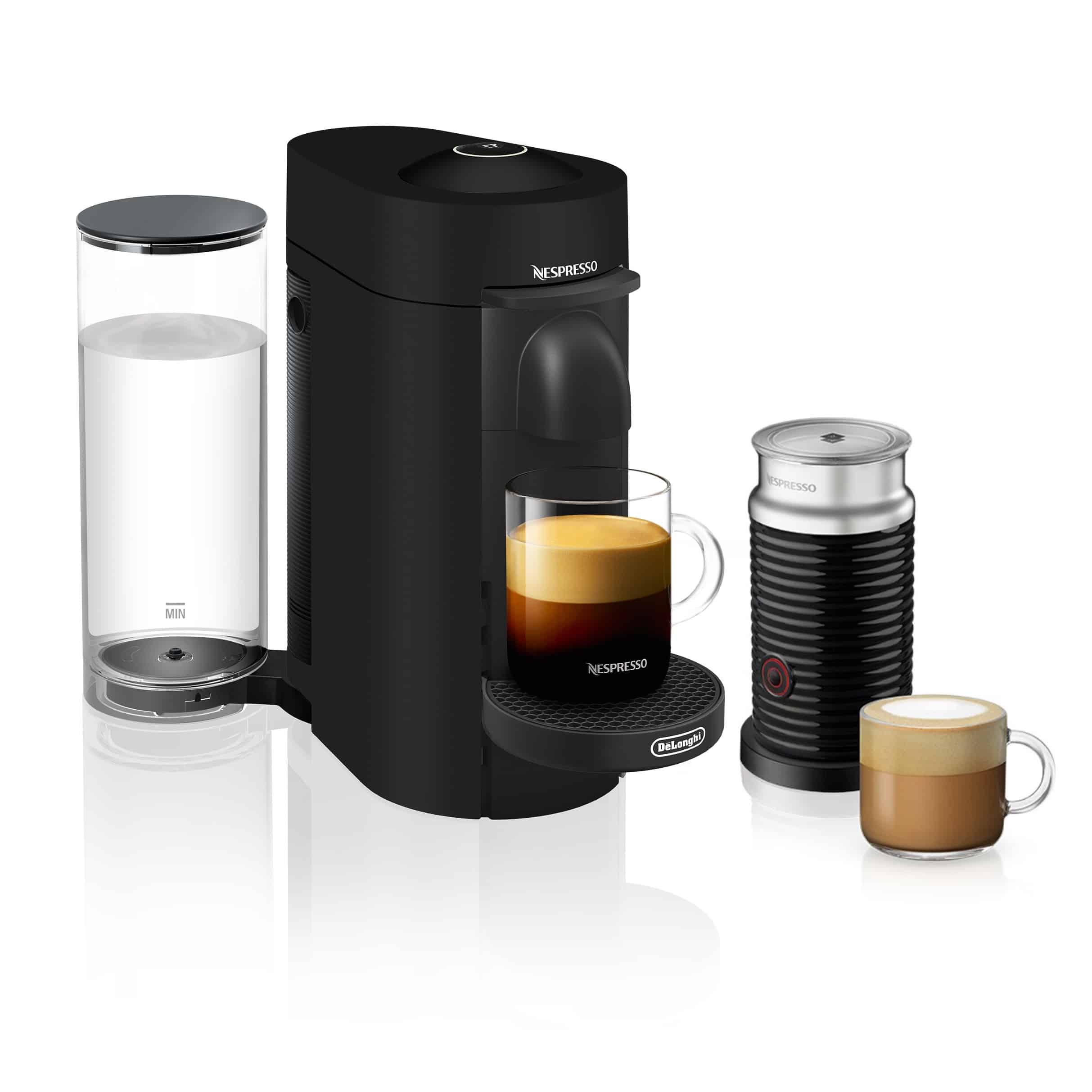 Nespresso Vertuo Plus Matte Black DeLonghi Coffee Machine &  Aeroccino3 ...