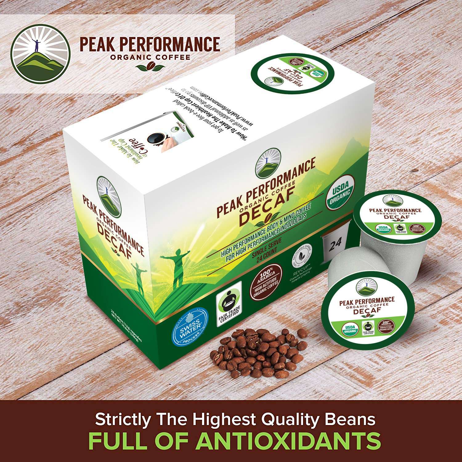 Organic DECAF K Cups High Altitude Coffee Pods