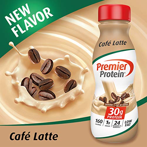 Premier Protein 30g Protein Shake, Cafe Latte, 11.5 Fl Oz, Pack of 12 ...
