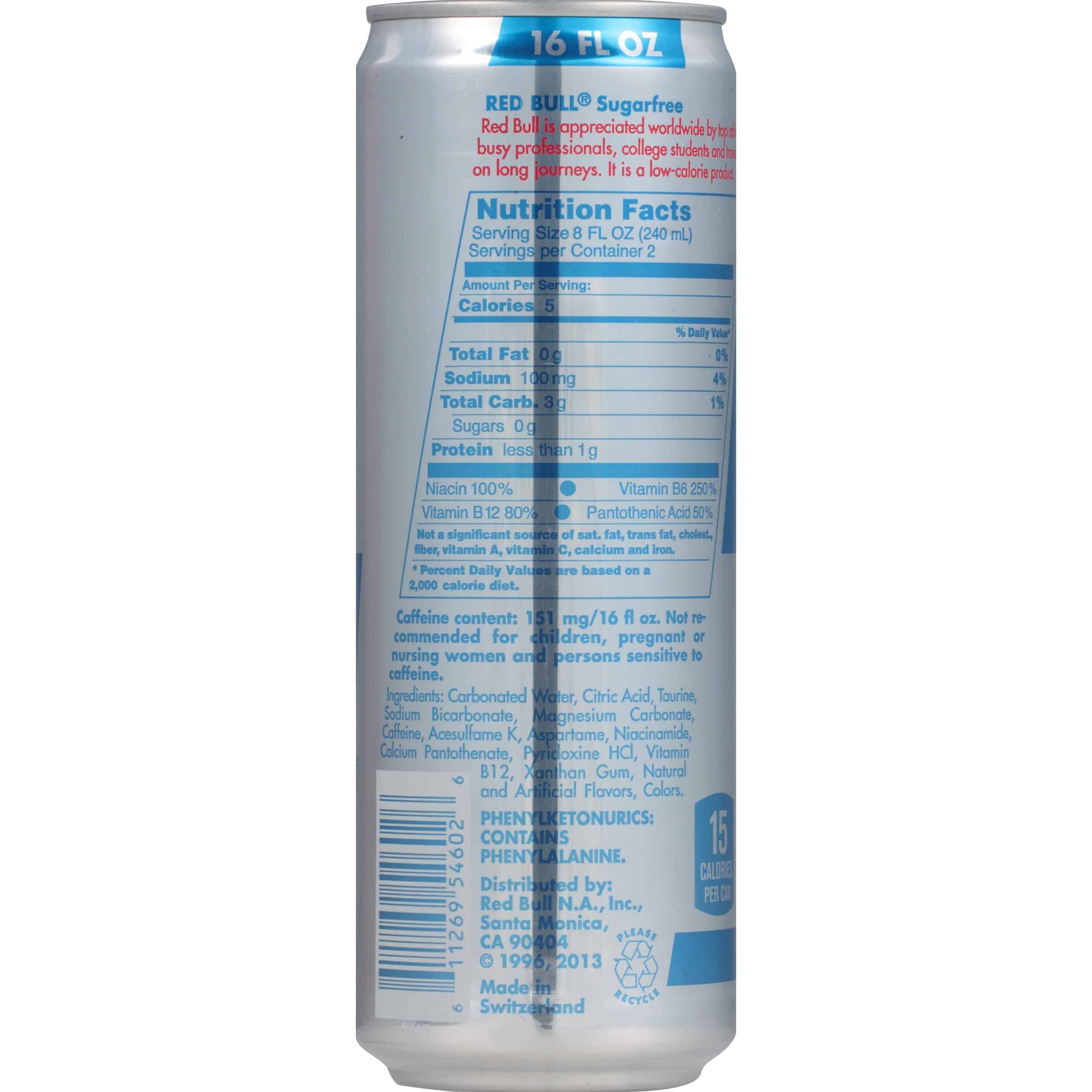 Red Bull Energy Drink Nutrition Facts