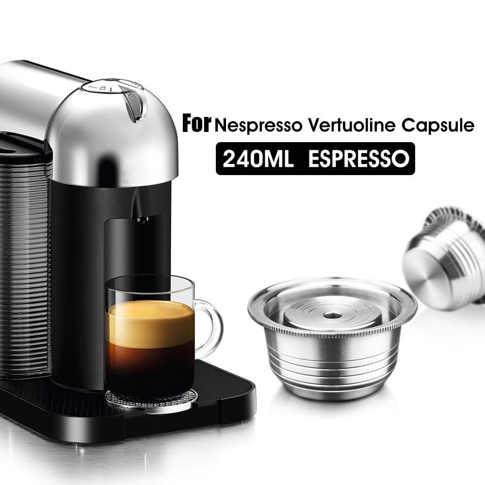 Refillable For Nespresso Vertuoline CA1&  Delonghi Capsules Pods ...
