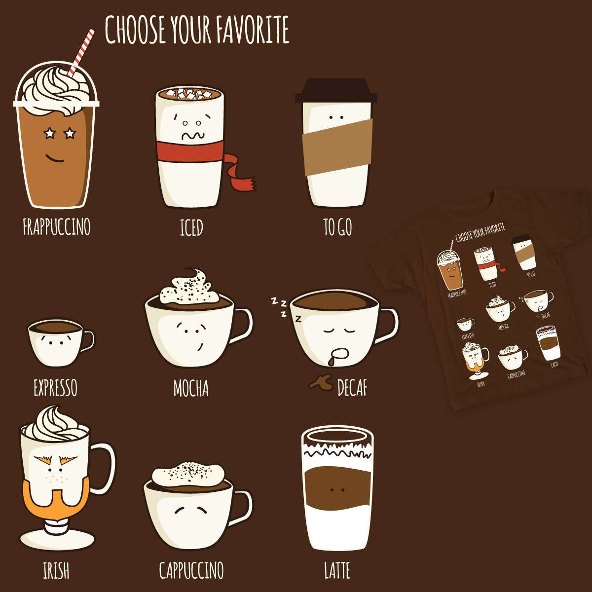 Score Coffee types by Nbubble on Threadless
