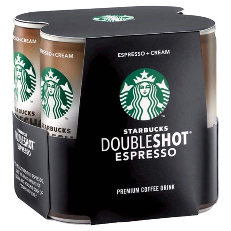 Starbucks Double Shot Espresso And Cream Coffee Drink 6.5 fl oz 4 pk ...