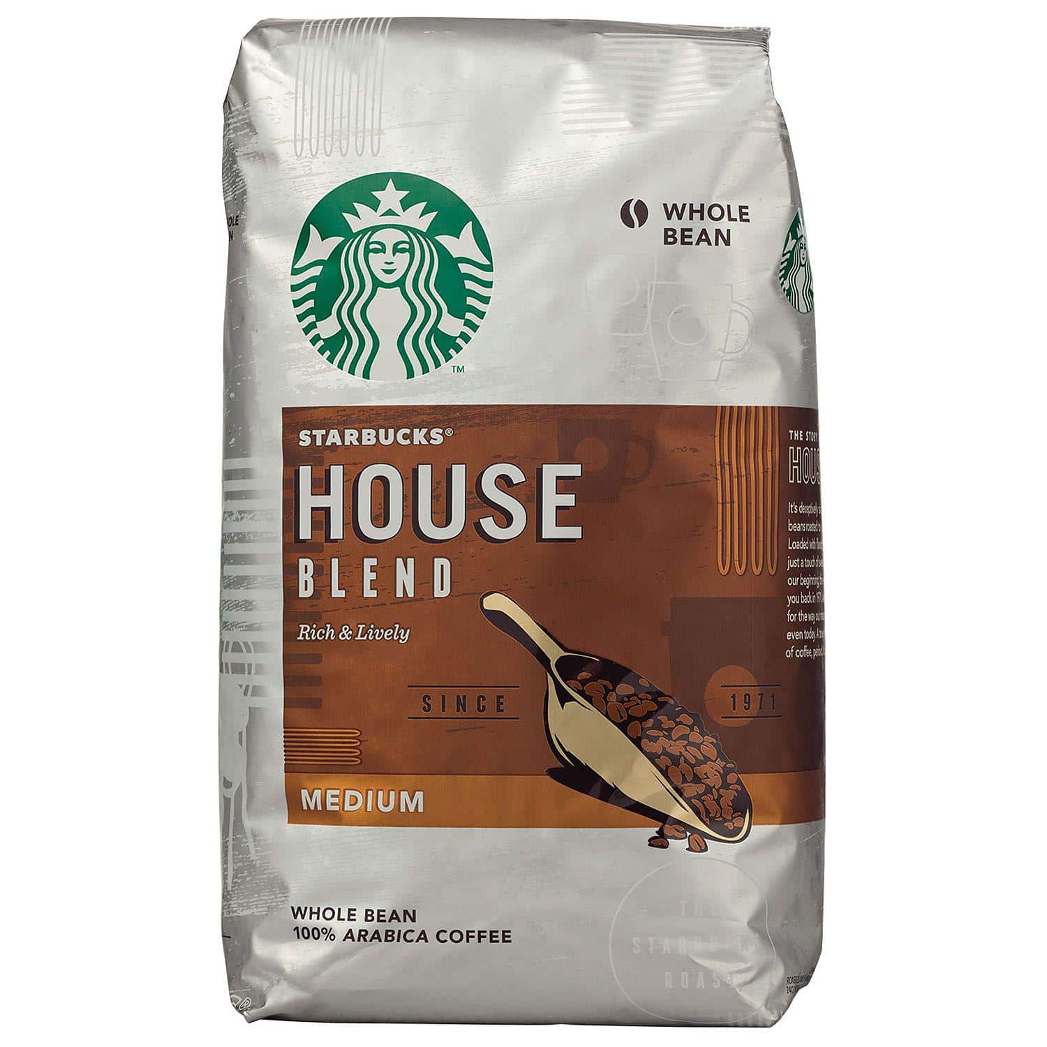 Starbucks House Blend Whole Bean Coffee 40 oz