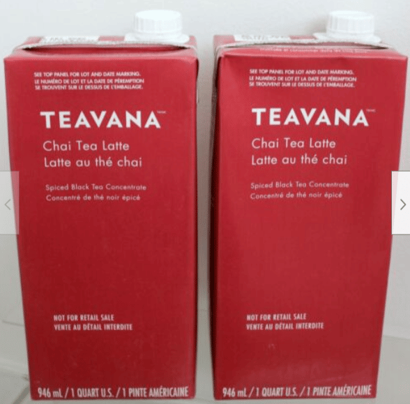 Starbucks Teavana Chai Tea Latte Spiced Black Tea Concentrate 2 Bottles ...
