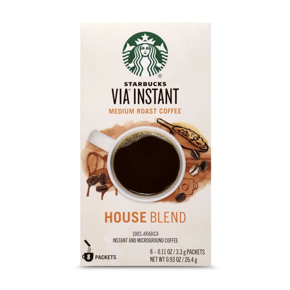 Starbucks VIA Instant Coffee Medium Roast Packets  House Blend  1 box ...