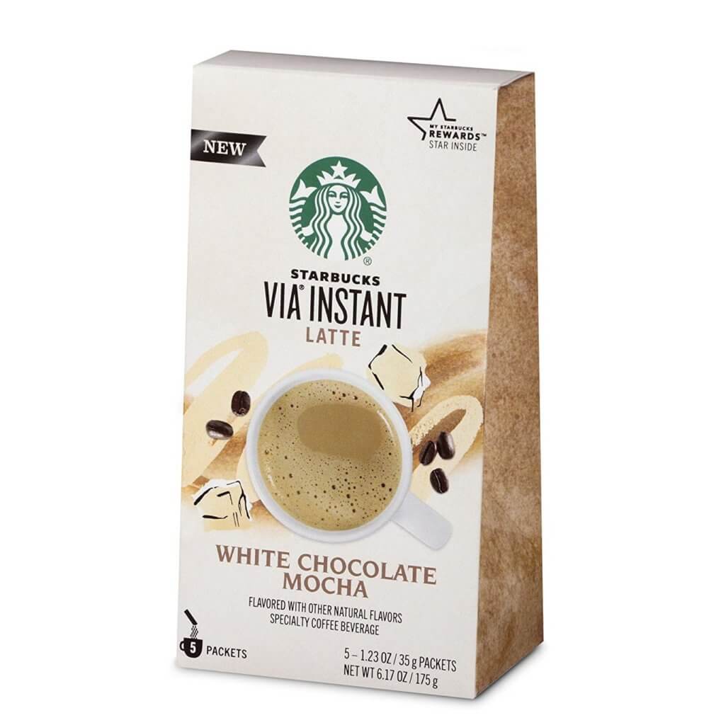 Starbucks VIA Instant White Chocolate Mocha Latte (1 box of 5 packets ...
