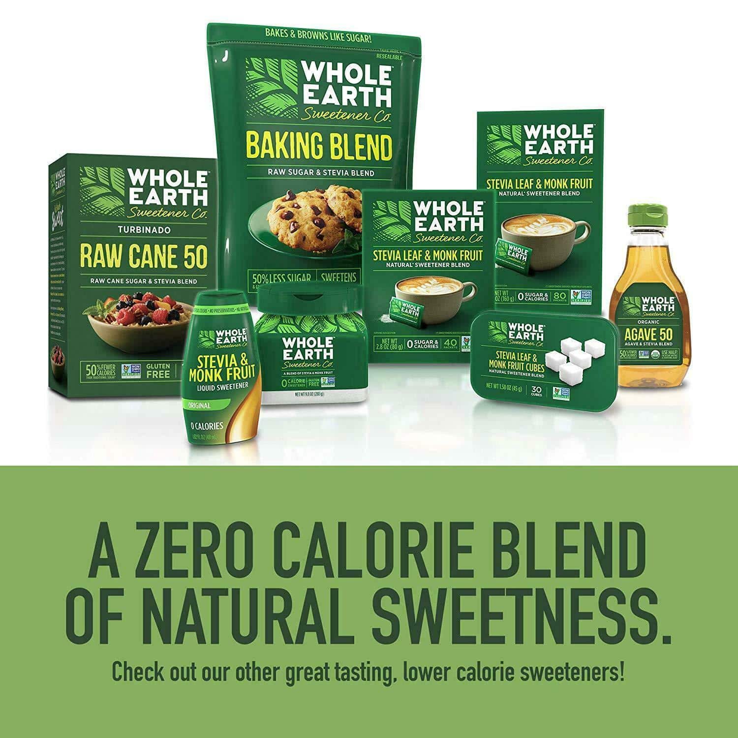 Stevia Monk Fruit Natural Sweetener Blend Sugar Substitute Coffee Tea ...
