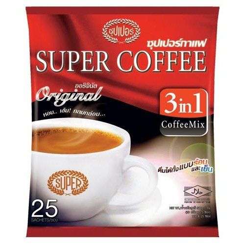 Super Coffee Original 3 in 1 Coffee Mix 0.70oz X 25 Sticks ...