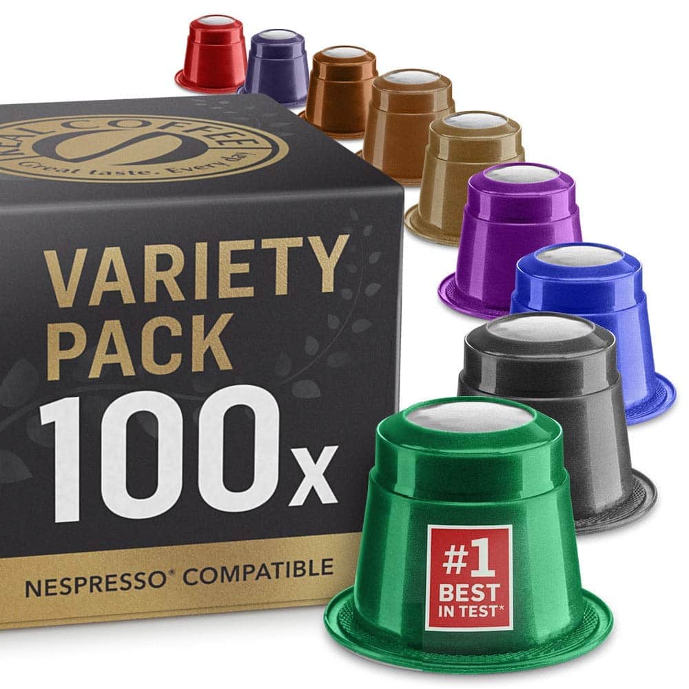 Variety Pack: 100 Nespresso Compatible Pods. Test