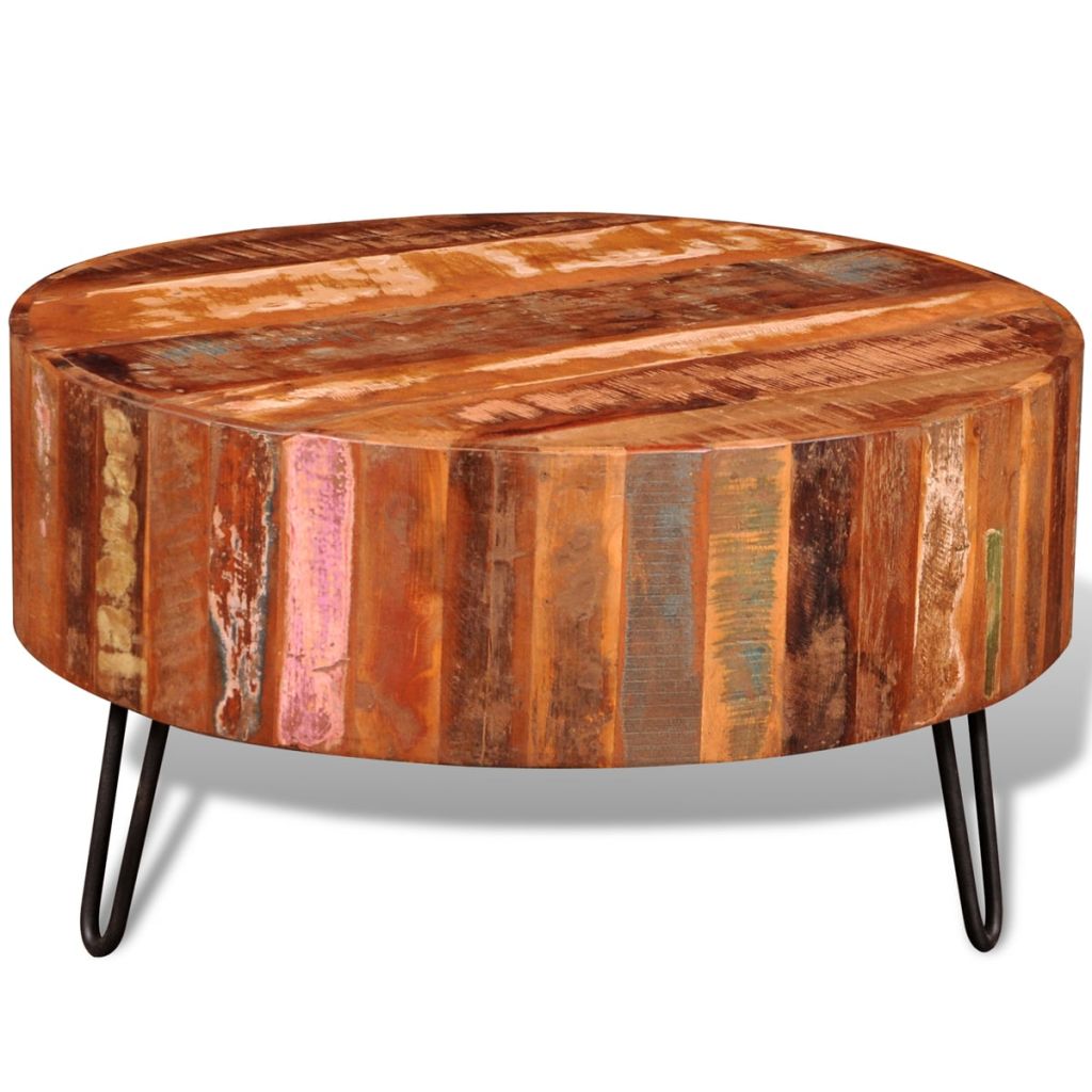 vidaXL Reclaimed Solid Wood Round Coffee Table