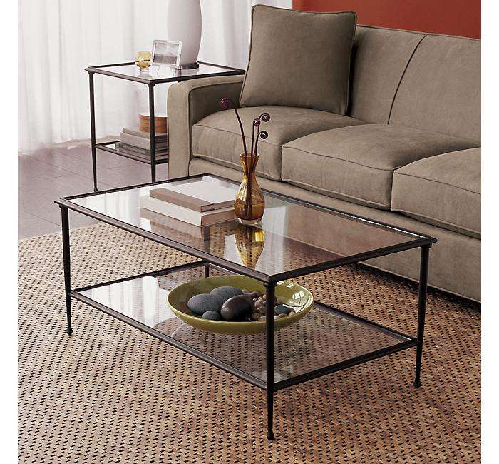 Where to buy coffee table with glass top and metal frame ...